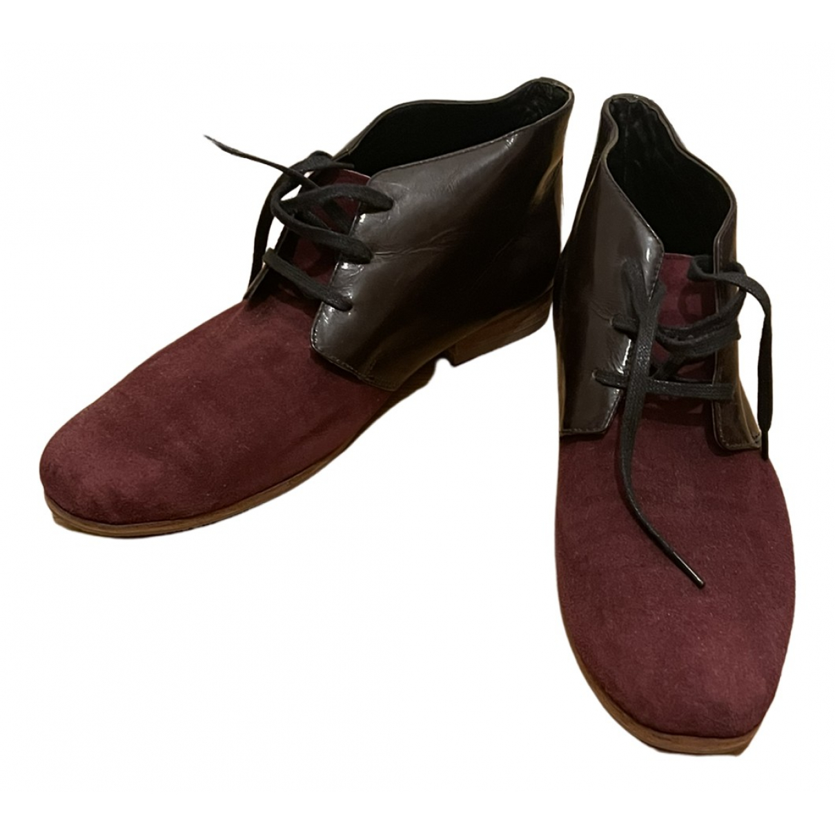 Patent leather lace up boots Rachel